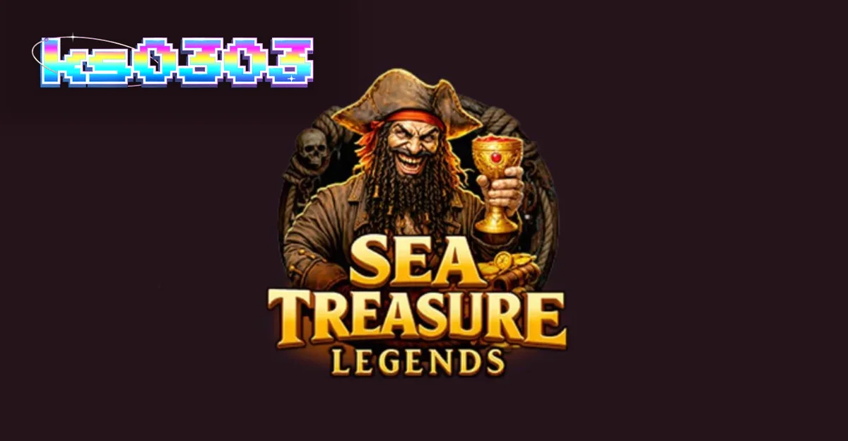 Pemandangan visual slot Sea Treasures Legend dengan tema bajak laut